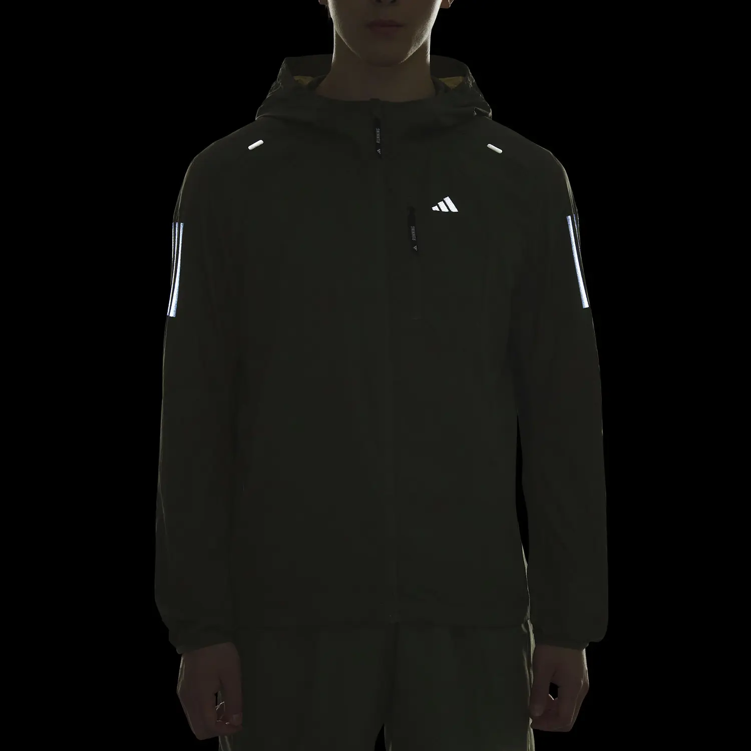 Adidas Ветровка DWR RN JKT M, Strata Olive Green — фото 4