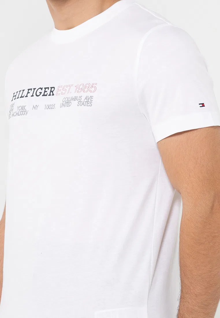 Футболка с коротким рукавом, Hilfiger Tommy Hilfiger, белый — фото 3