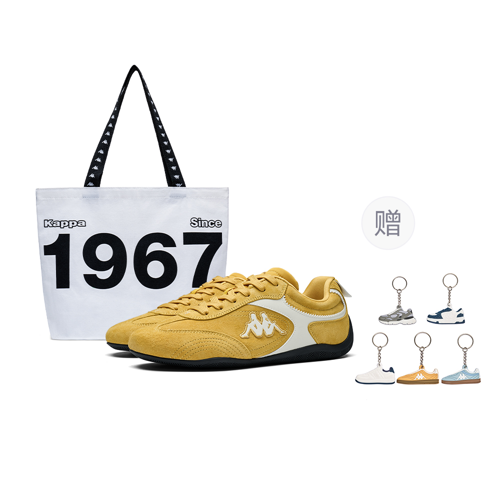 

Kappa Износостойкие и легкие низкие гоночные кроссовки унисекс Цейлонский желтый белый - Цейлонский желтый/белый[В комплекте холщовая сумка и брелок]