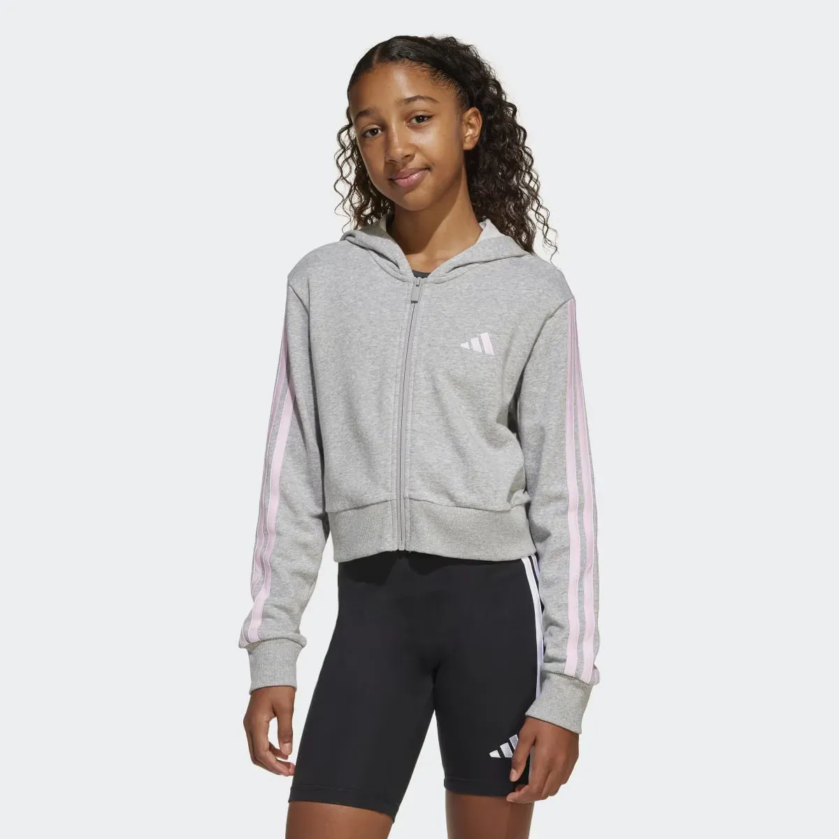 

Детская куртка с капюшоном Adidas Essentials, серый