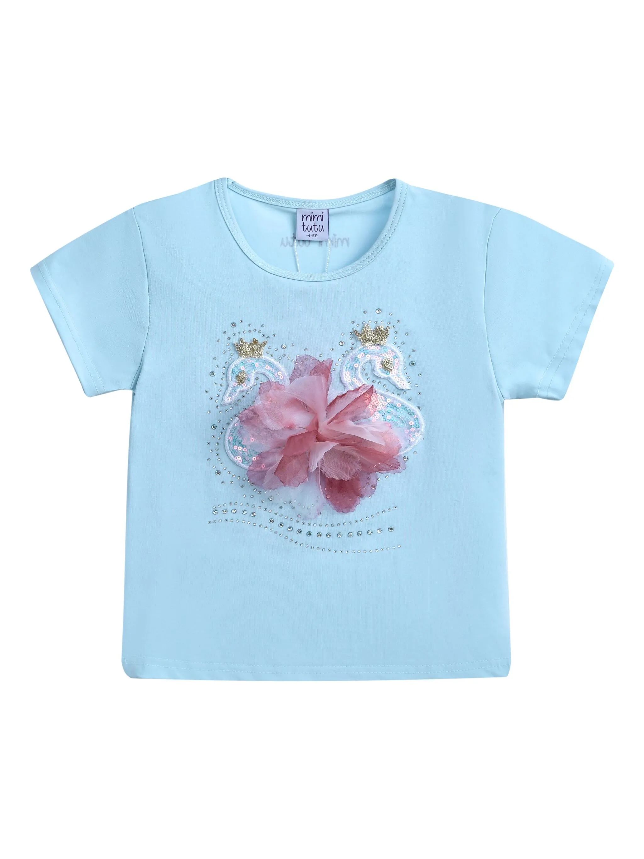 

Футболка с аппликацией Mimi Tutu, синий