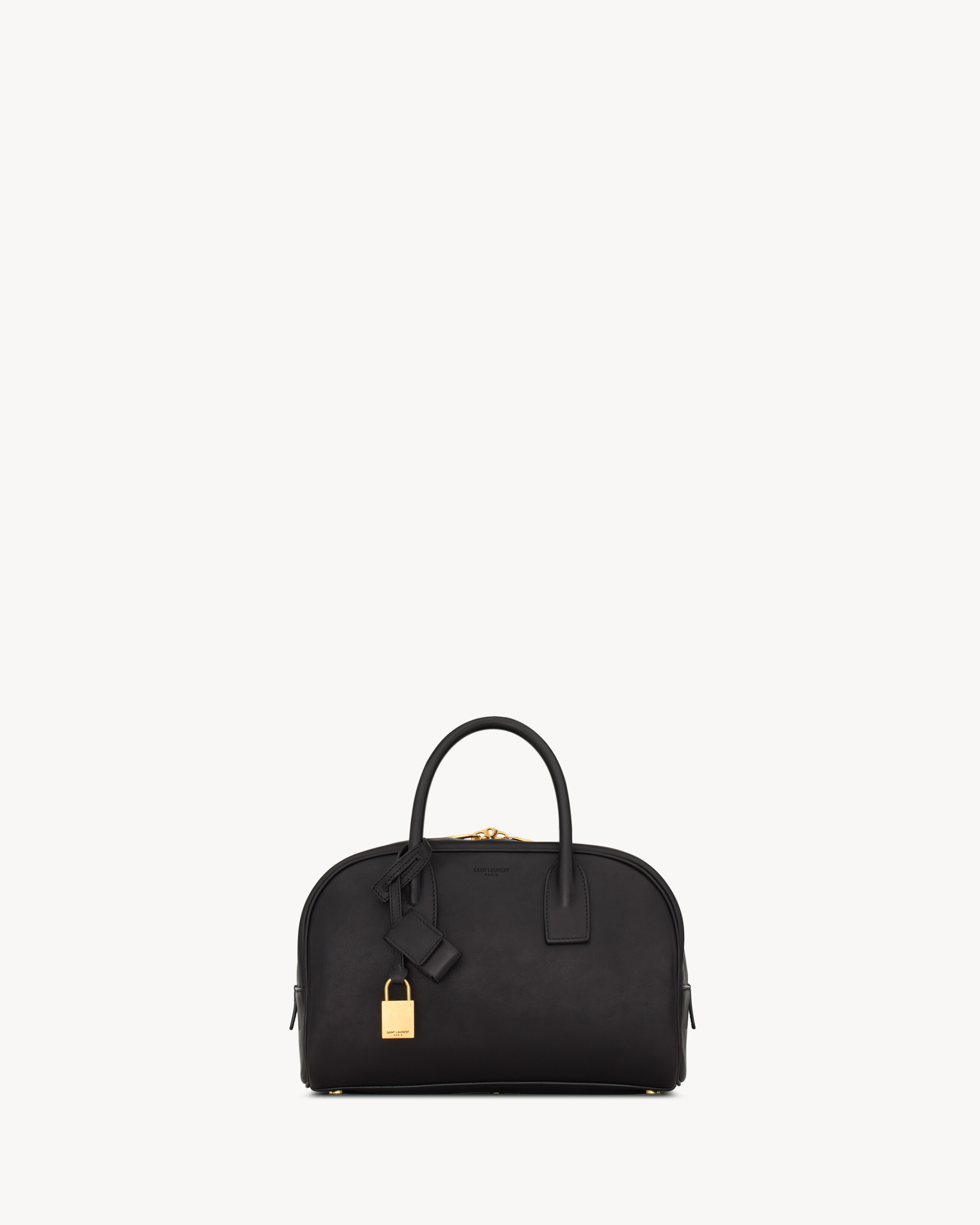

Сумка SAC DE JOUR Boston из зернистой кожи - маленькая Saint Laurent, черный