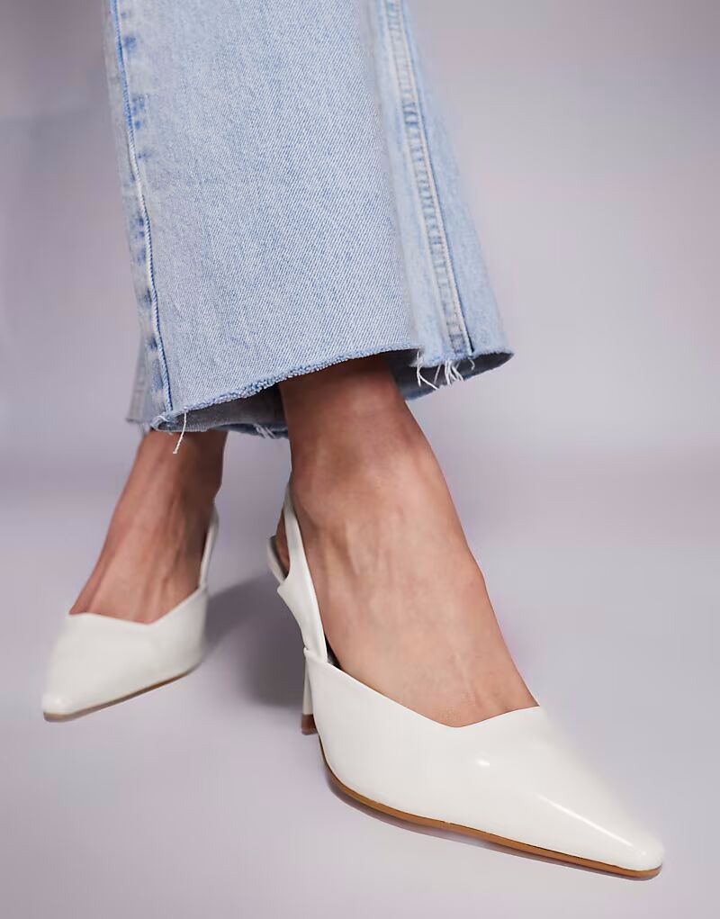 Туфли Simmi London Darcia с острым носком и пяткой на каблуке в масляно-желтом цвете SIMMI Shoes — фото 3