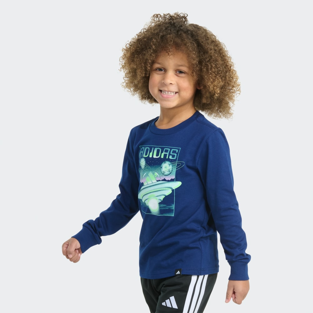 

Футболка Adidas Long Sleeve Expression Tee, цвет Dark Blue