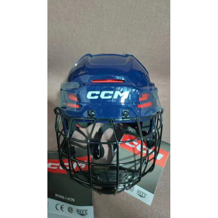 

CCM Новая модель Tacks 70, детский и взрослый хоккейный шлем Bauer, ударопрочный, без заеданий, синий, размер L