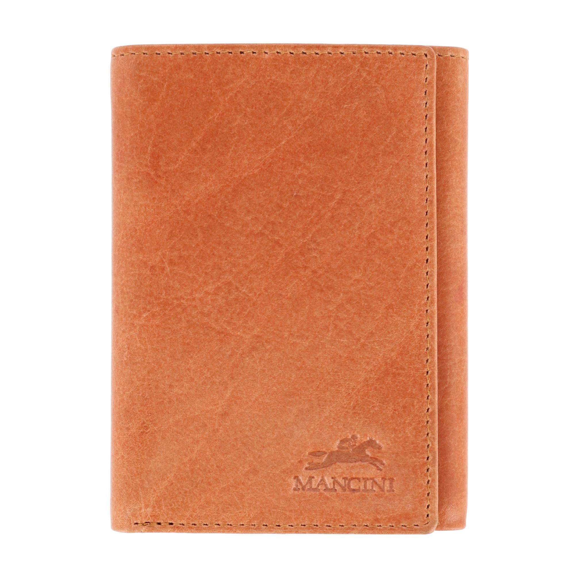 

Мужской кожаный кошелек Bellagio RFID Trifold Mancini, цвет cognac