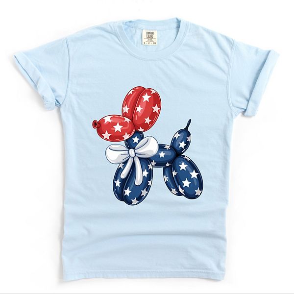 

Футболка 4th of July balloon dog garment dyed Simply Sage Market, Зеленый, Футболка 4th of July balloon dog garment dyed Simply Sage Market