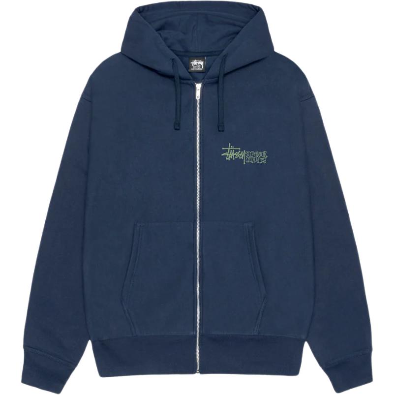 Качественная худи на молнии Stussy, черная — фото 3