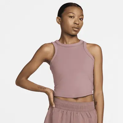 

Футболка Nike One Fitted, цвет Smokey Mauve/Black