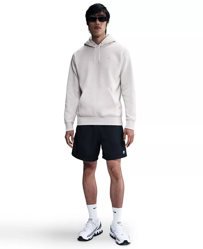 

Мужской флисовый пуловер с логотипом Club Nike, серый