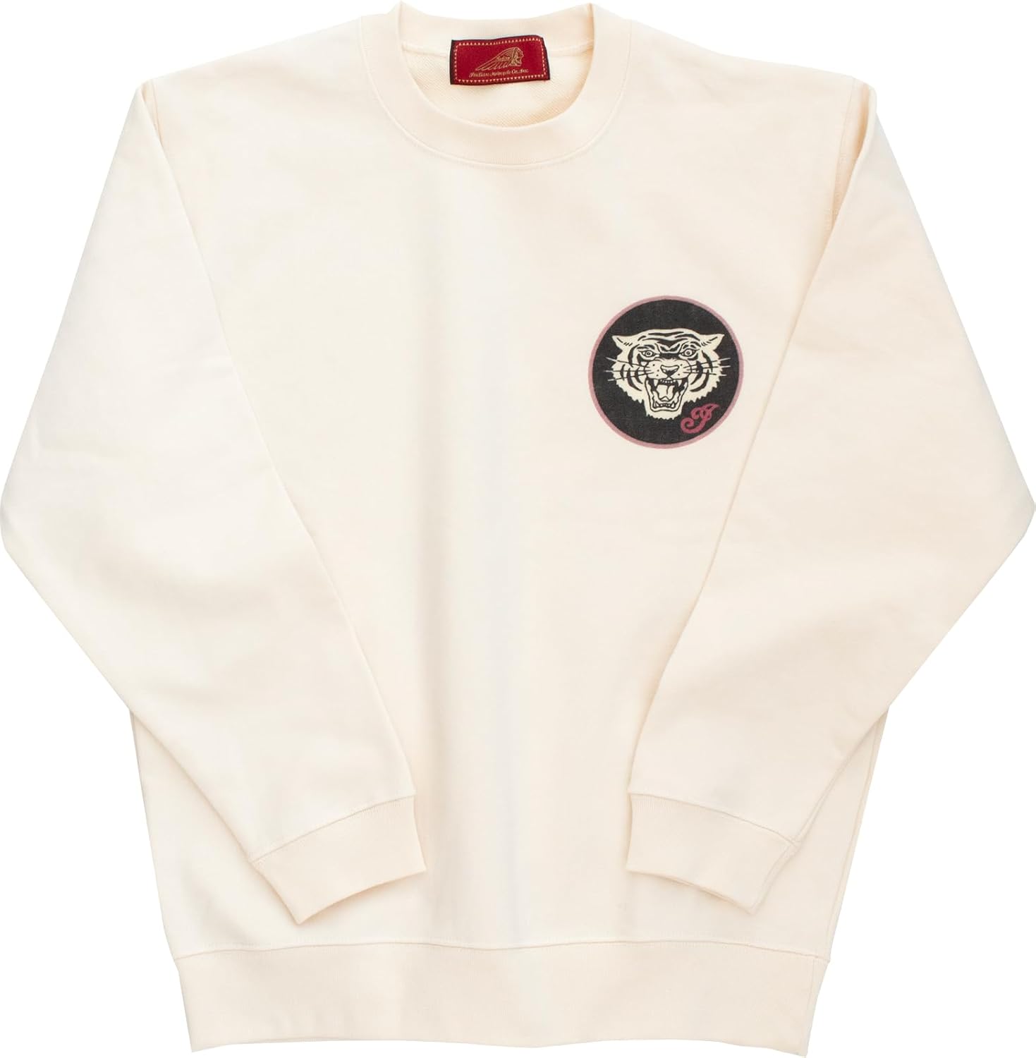 

Индийская толстовка с круглым вырезом и принтом в виде эмблемы Indian, натуральный