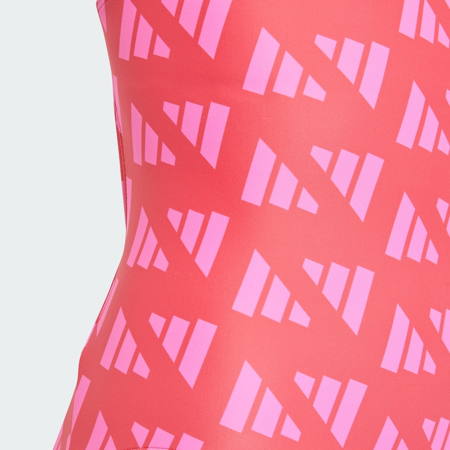 Спортивный купальник ADIDAS PERFORMANCE Logo Graphic V-Back Swimsuit, Rose/Raspberry — фото 4