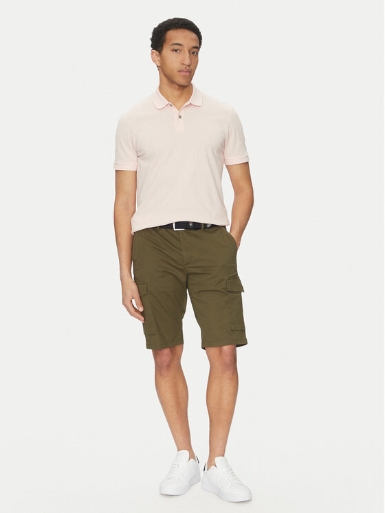 Шорты из ткани обычного кроя John MW0MW31244 Tommy Hilfiger, хаки — фото 2