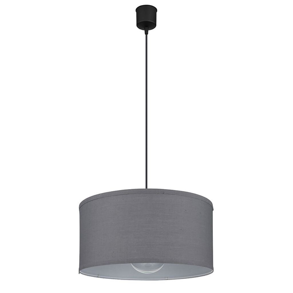 

Подвесной светильник, металл, текстиль, антрацит, D 40 см. etc-shop, серый