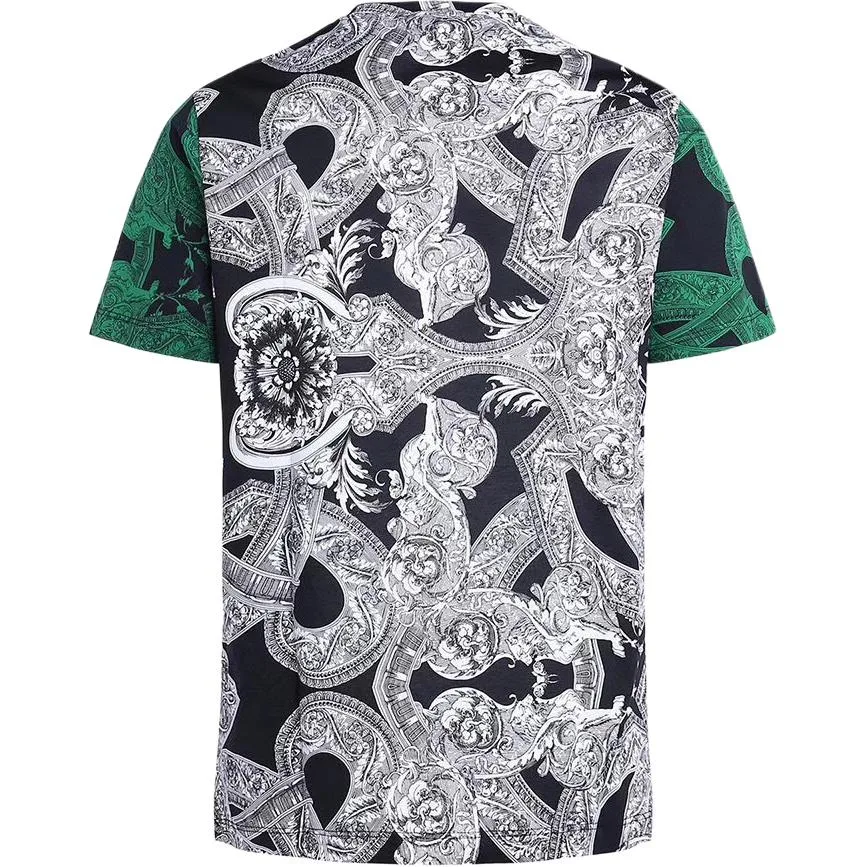 VERSACE Футболка мужская Multicolor Crew Neck Moderate Straight Fit — фото 3