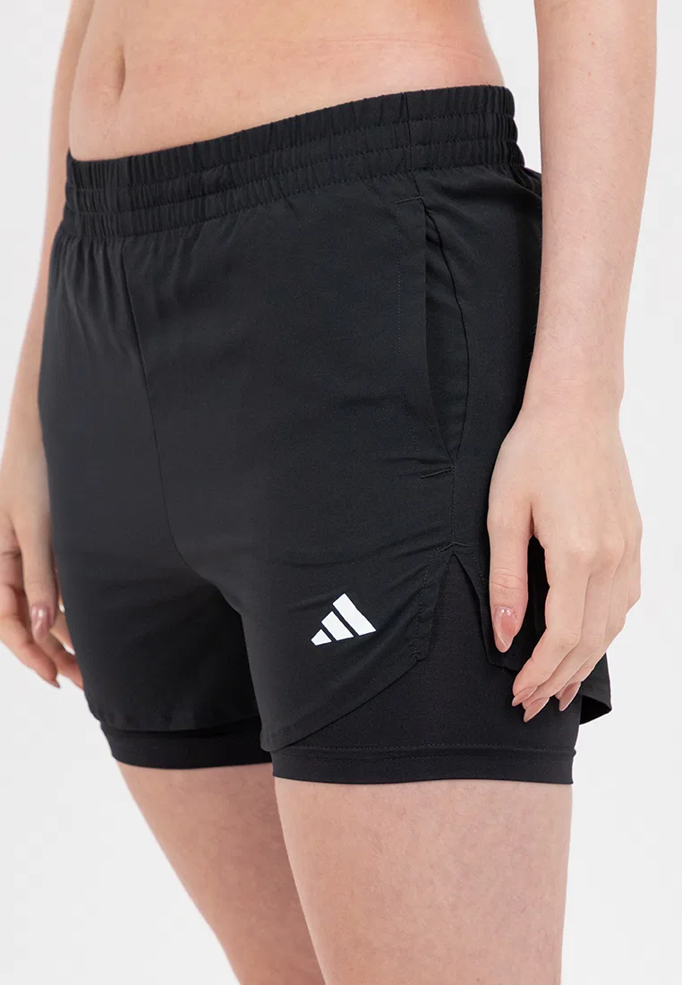 Шорты для фитнеса 2-в-1, Workout Essentials Adidas, черный — фото 4