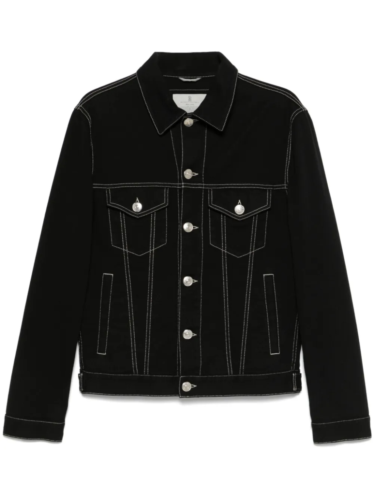 

Brunello Cucinelli куртка с контрастной строчкой, черный