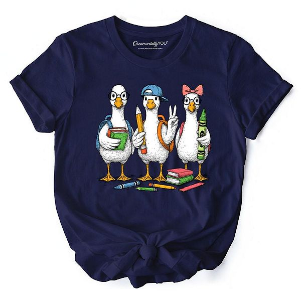 

Футболка Goose back to school, милая учительская Ornamentallyyou, Navy, Синий, Футболка Goose back to school, милая учительская Ornamentallyyou, Navy