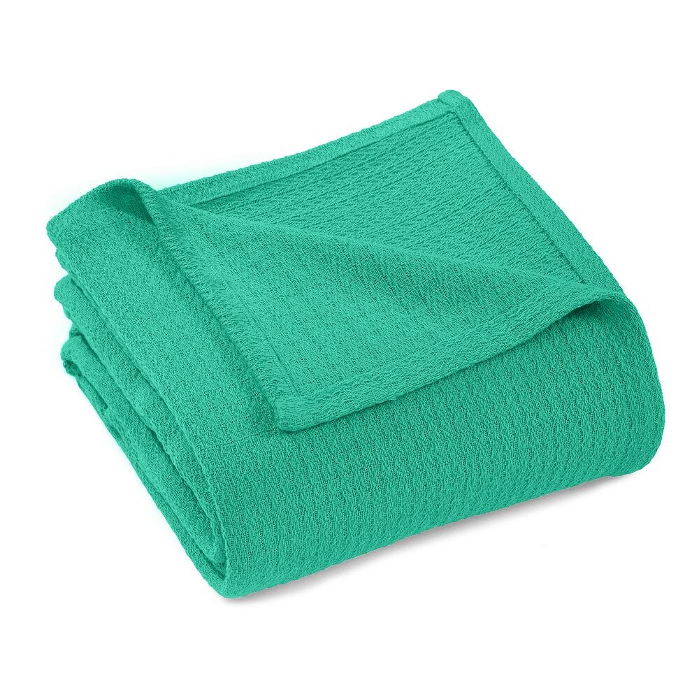 

Хлопковое одеяло сотовой вязки SUPERIOR вафельного переплетения, цвет Gumdrop Green