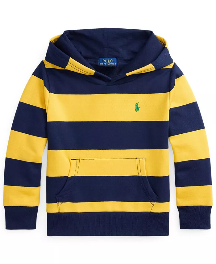 

Мальчики 2T-7 регби поло с длинными рукавами и капюшоном Polo Ralph Lauren, желтый
