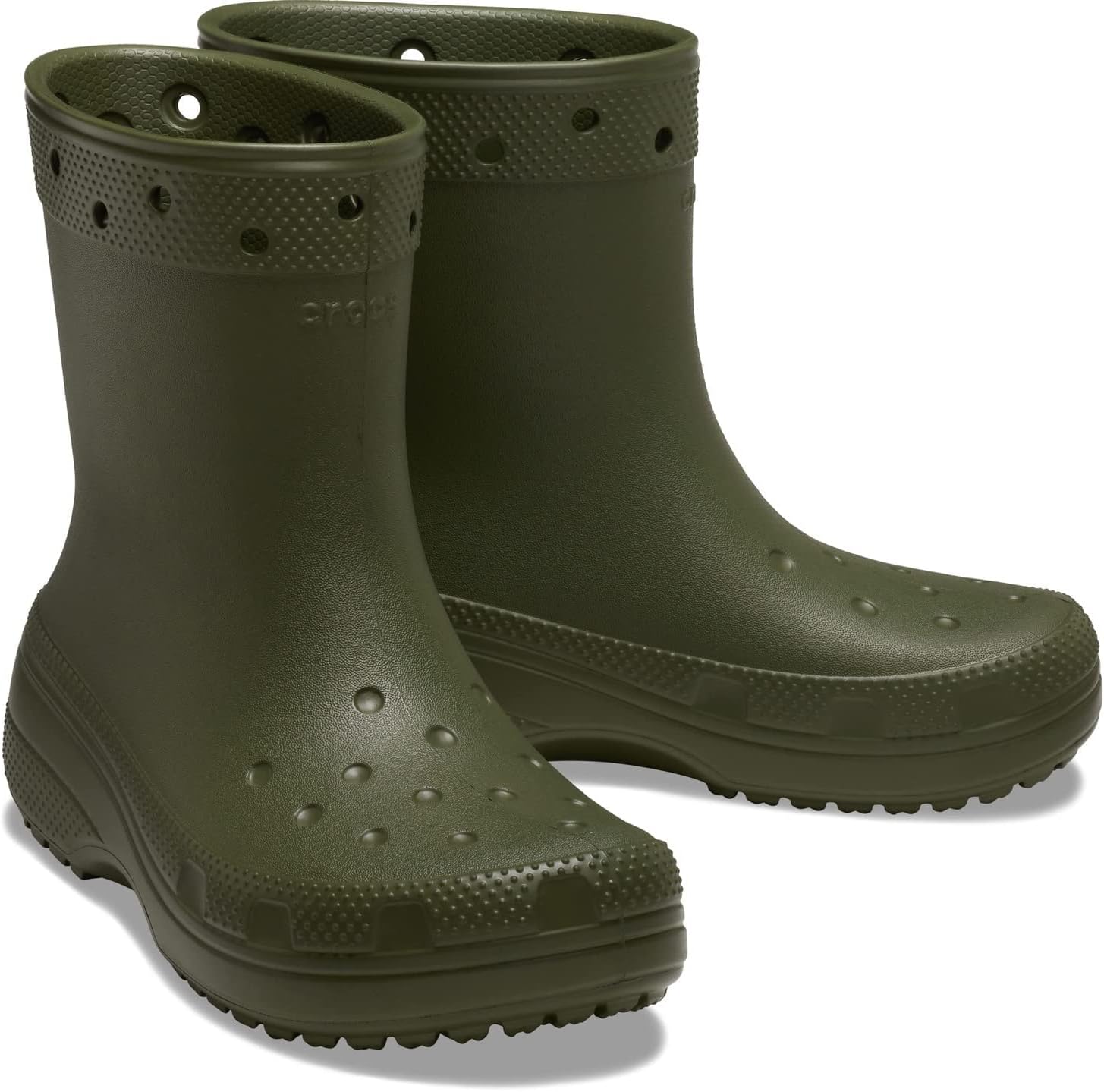 Унисекс резиновые сапоги Crocs Classic, зеленый — фото 3