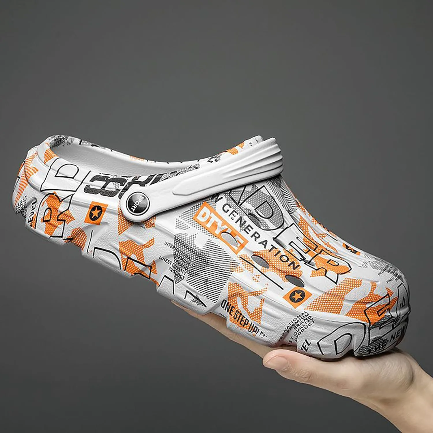 Мужские садовые сабо Sunporx с поддержкой свода стопы, удобные сабо для улицы и пляжа, летние водные пляжные тапочки, повседневные легкие и дышащие сабо, серый — фото 4