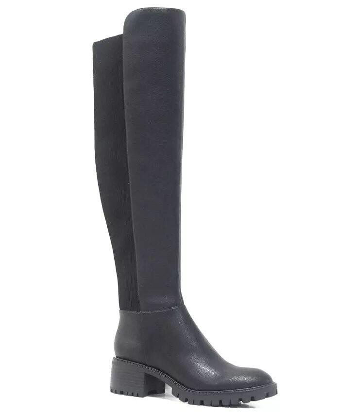 Женские сапоги Riva выше колена, обычные, из телячьей кожи Kenneth Cole New York, черный