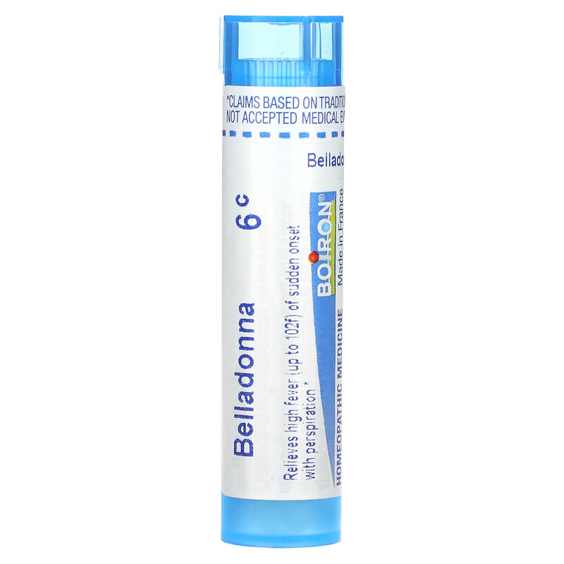 

Boiron, Belladonna, 6C, для снятия лихорадки, примерно 80 гранул