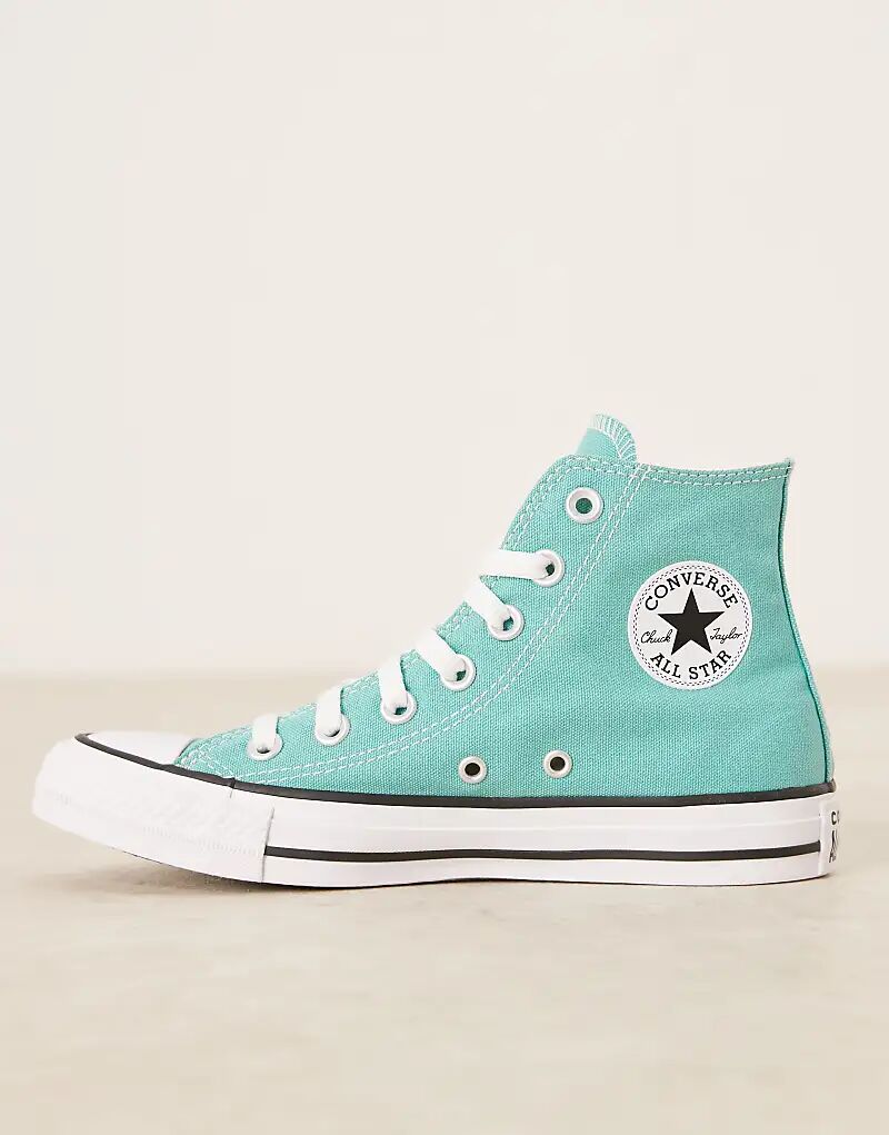 Кеды Converse Chuck Taylor All Star Hi бирюзового цвета — фото 2