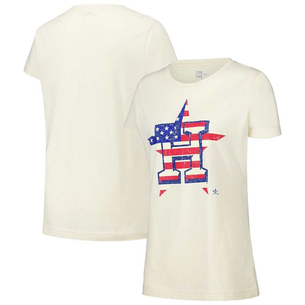 

Женская кремовая футболка New Era Houston Astros Vintage, цвет Ast Beige