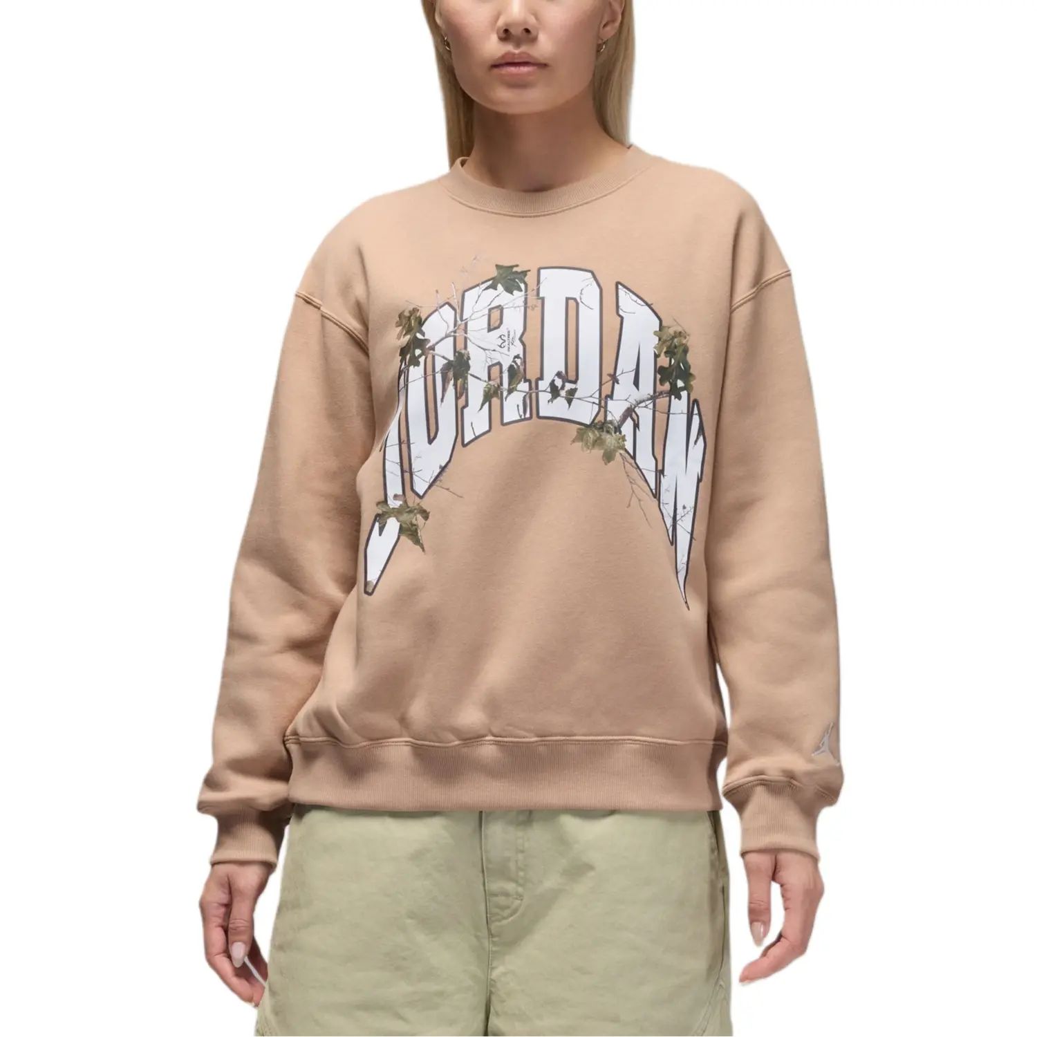 

Бруклинская флисовая толстовка Realtree с круглым вырезом Jordan, белый