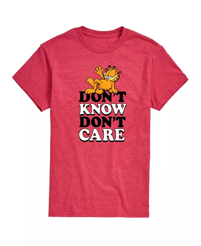 

Мужская футболка с коротким рукавом Garfield Don't Know Don't Care AIRWAVES, красный