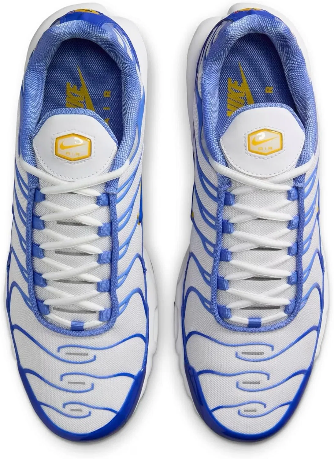 Мужские кроссовки NIKE Air Max Plus TN, White Polar Varsity Maize Lyon Blue — фото 4