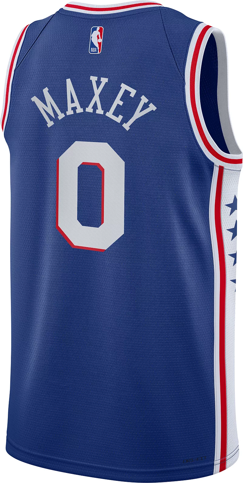 Синяя майка Nike Youth Philadelphia 76ers Тайриз Макси #0 — фото 2