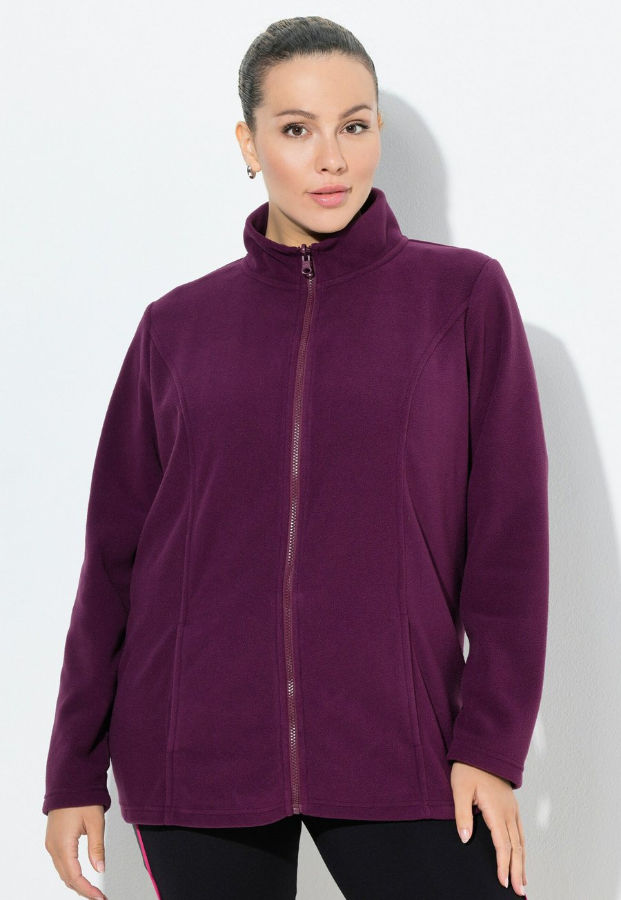 

Флисовая куртка Ulla Popken GROSSE GRÖSSEN BAUKASTENSYSTEM KRAGEN , Mahogany/Dark Purple