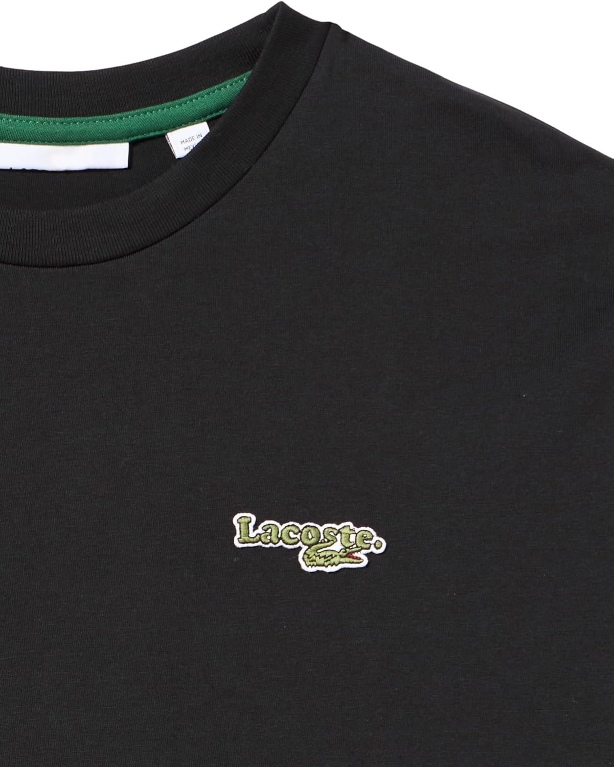 Lacoste Женская Футболка Relaxed Fit с Ретро-Логотипом, Black — фото 2
