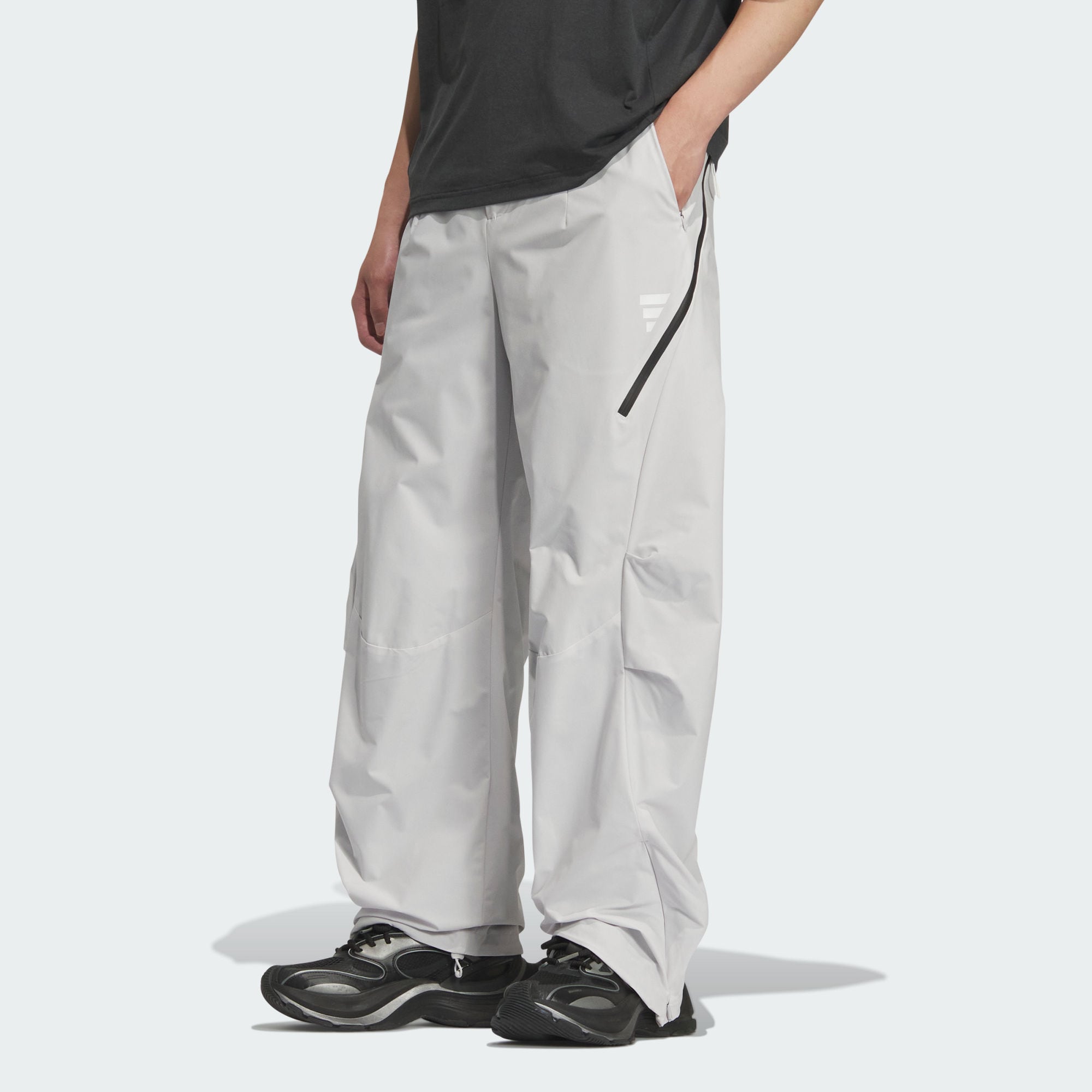 FOS FUTURE STYLE WOVEN TROUERRS спортивные штаны мужские Adidas, светло-серый — фото 3