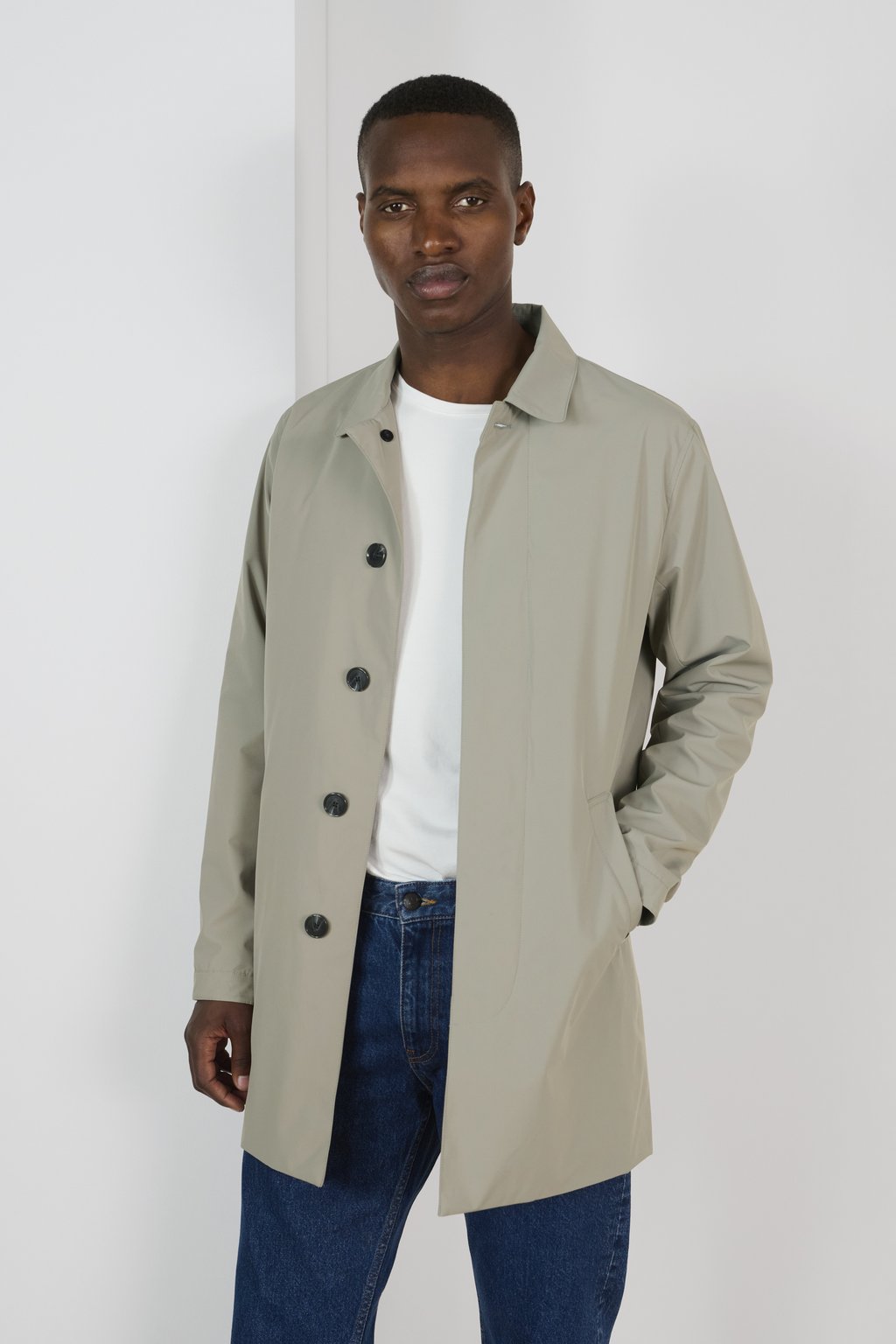 

Короткое пальто MAMILES TRENCH BUTTON CLOSURE Matinique, светло-серый