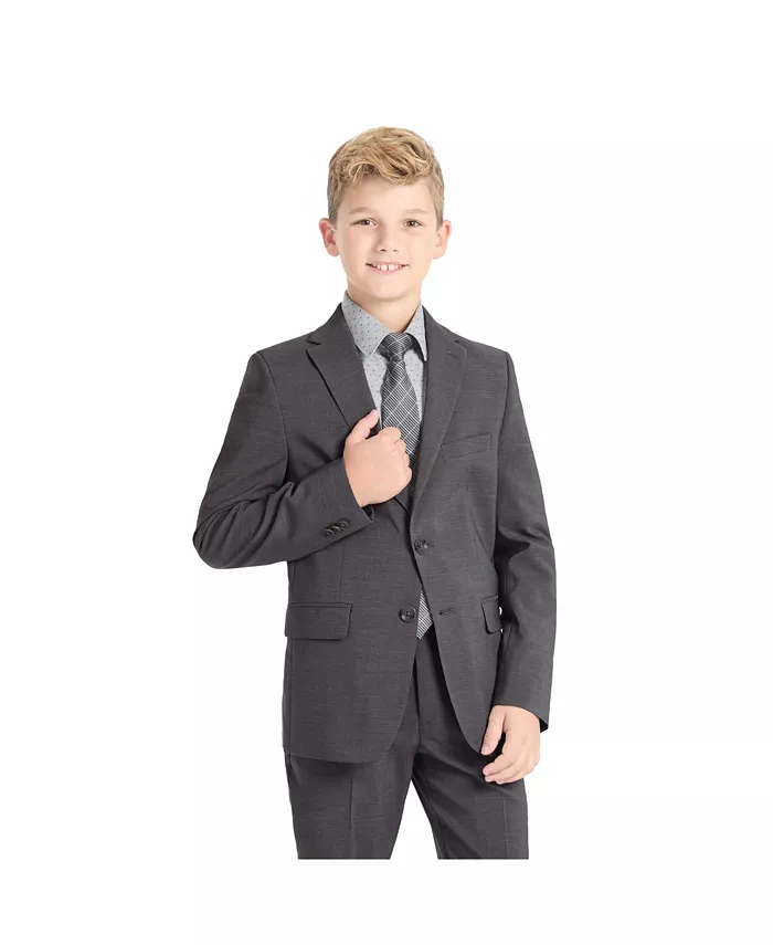 Костюм для мальчиков Big Boys Slim Fit 2 Piece Stretch Kenneth Cole Reaction, серый — фото 2