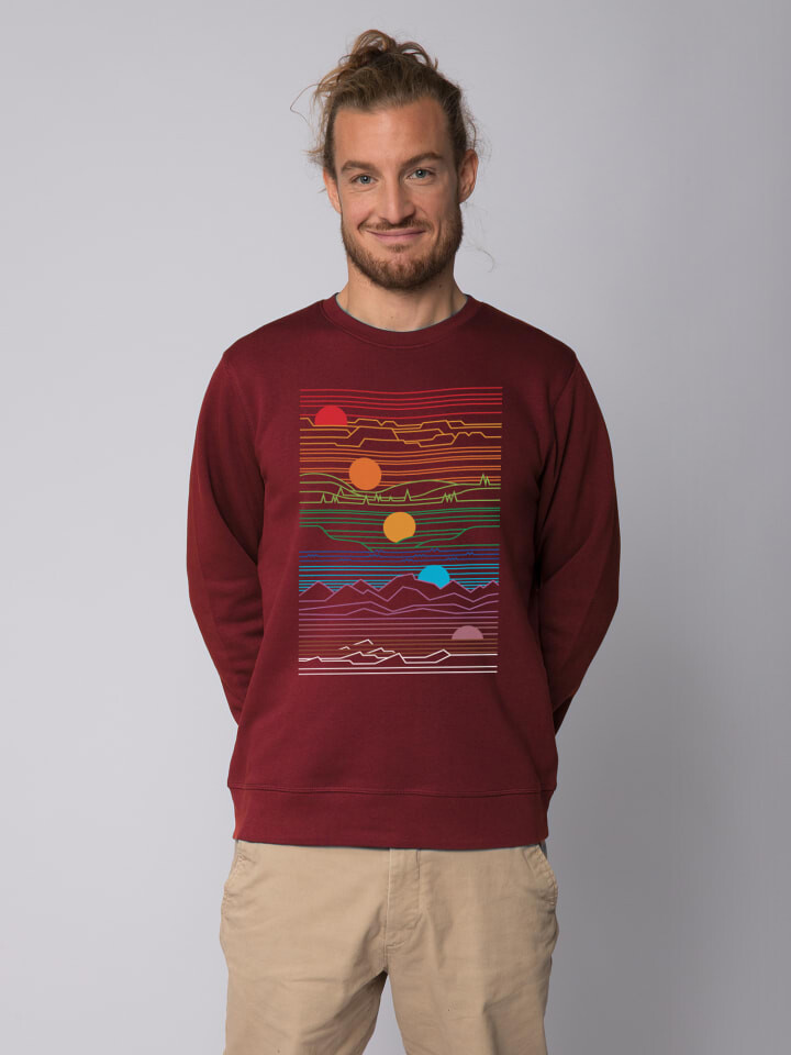 

Толстовка wat Apparel Sun And Moon, цвет weinrot