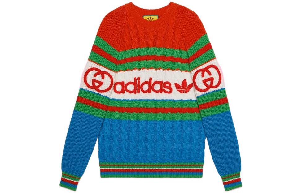 

Женский кашемировый свитер Gucci X Adidas, мультиколор