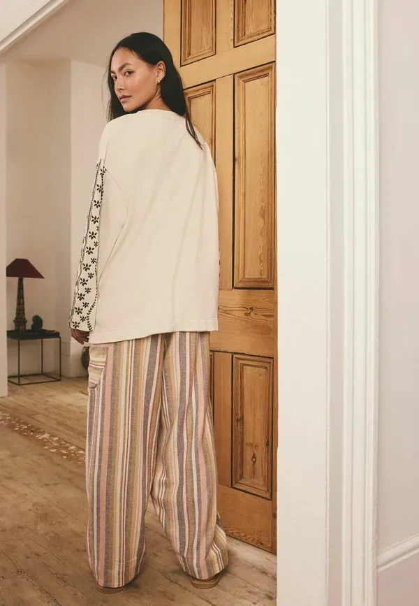 Брюки Next, multi stripe, разноцветная полоска