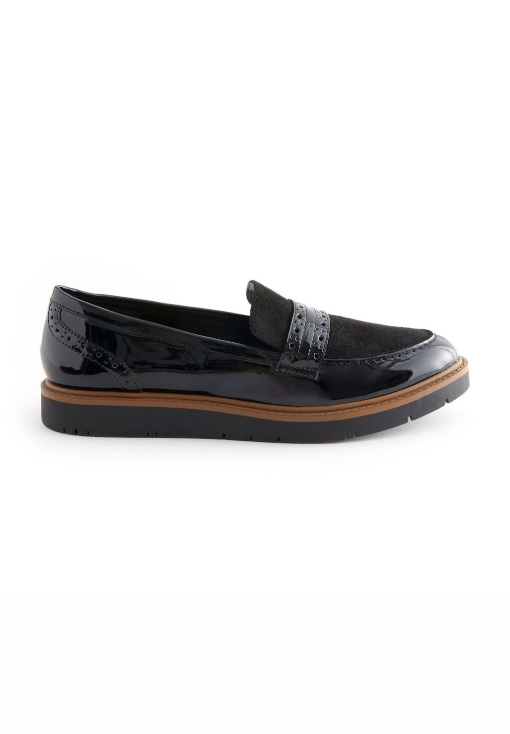 Мокасины Next FOREVER COMFORT BROGUE DETAIL CHUNKY LOAFERS STANDARD, цвет Black