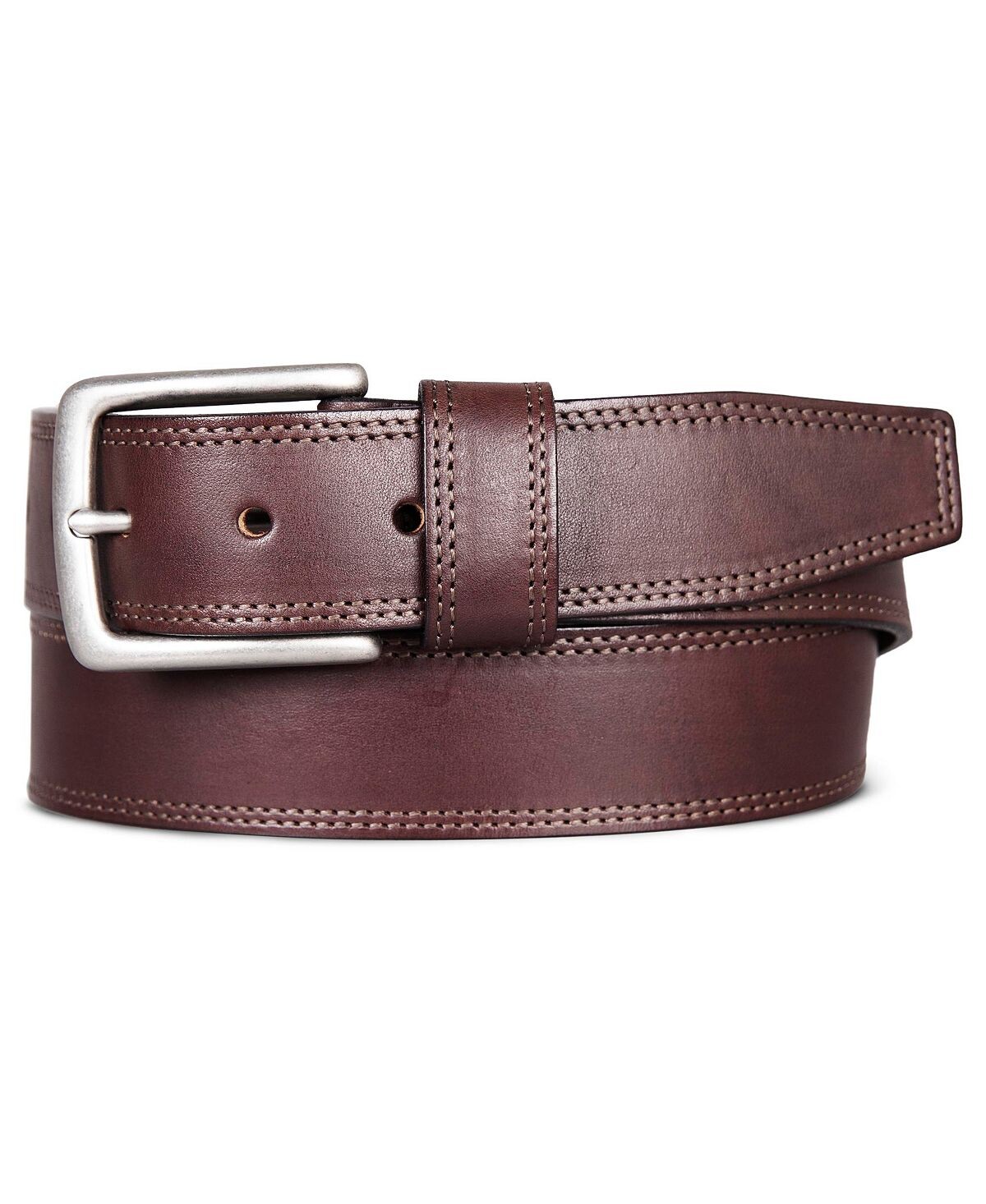 

Мужской кожаный ремень, прошитый двойной иглой Lucky Brand