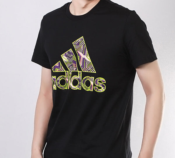 Футболка apac smr bos round-neck sports short-sleeve tee men black Adidas, черный — фото 4