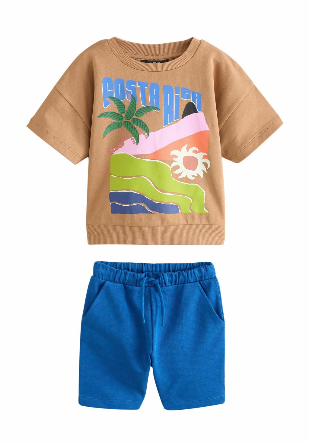 

Футболка с принтом SHORT SLEEVE SET Next, коричневый