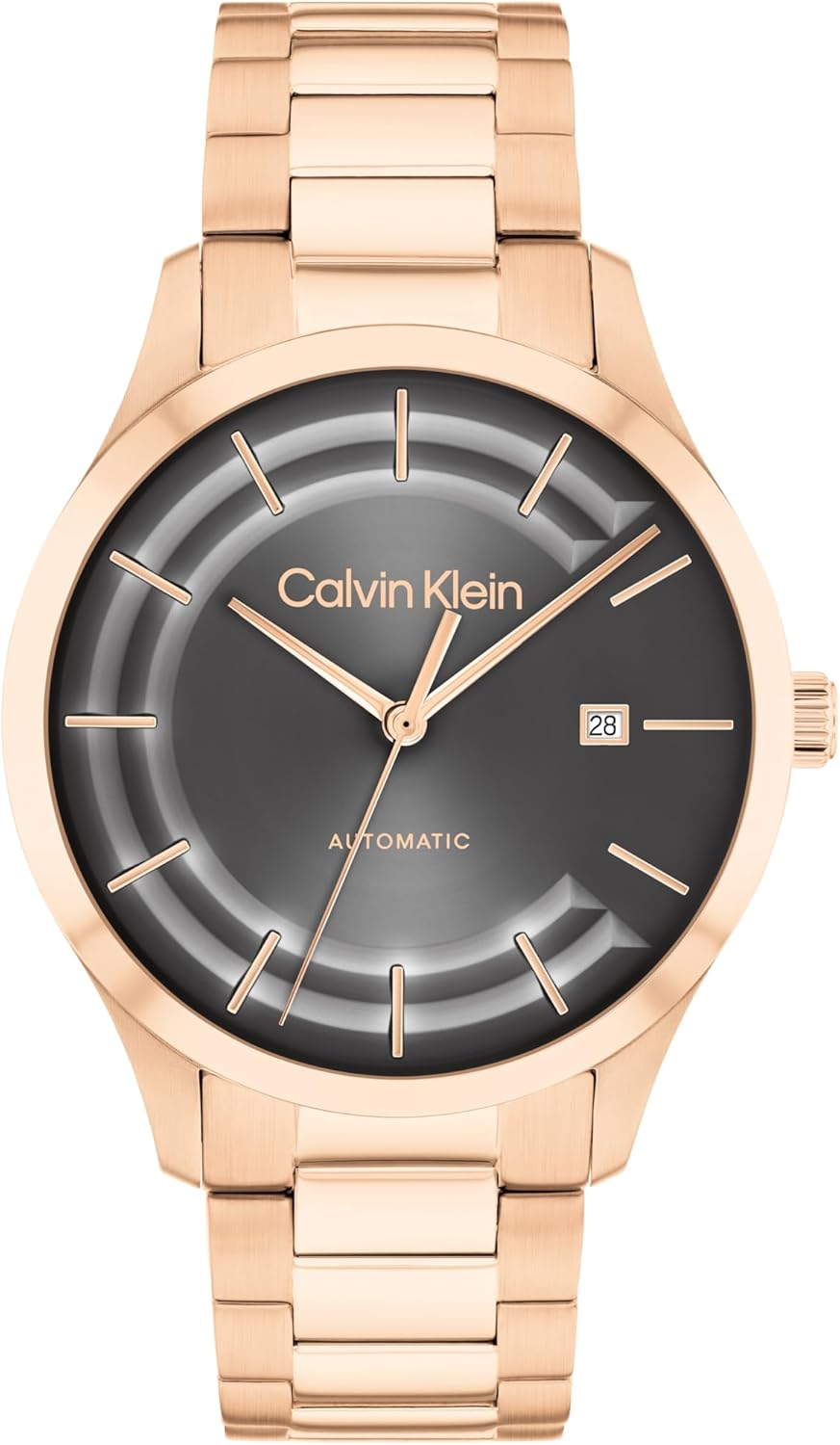 

Мужские часы Calvin Klein CK Iconic - 40 мм, 3 часа, автоматический подзавод - браслет из нержавеющей стали - водонепроницаемость 30 метров - механизм с автоподзаводом - роскошные часы - подарок для него, Rose Plated