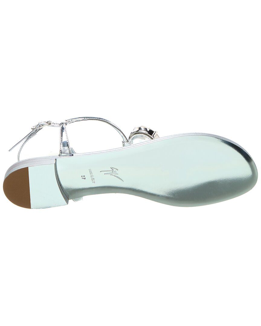 Джузеппе Занотти Рок Сандалии Giuseppe Zanotti, серебряный — фото 4