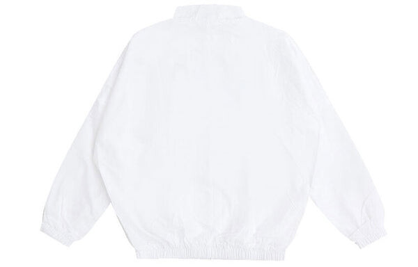 Куртка (WMNS) Nike SS22 Sportswear Essential Logo Pattern Wrinkled Woven Loose Stand Collar Jacket White, белый — фото 2