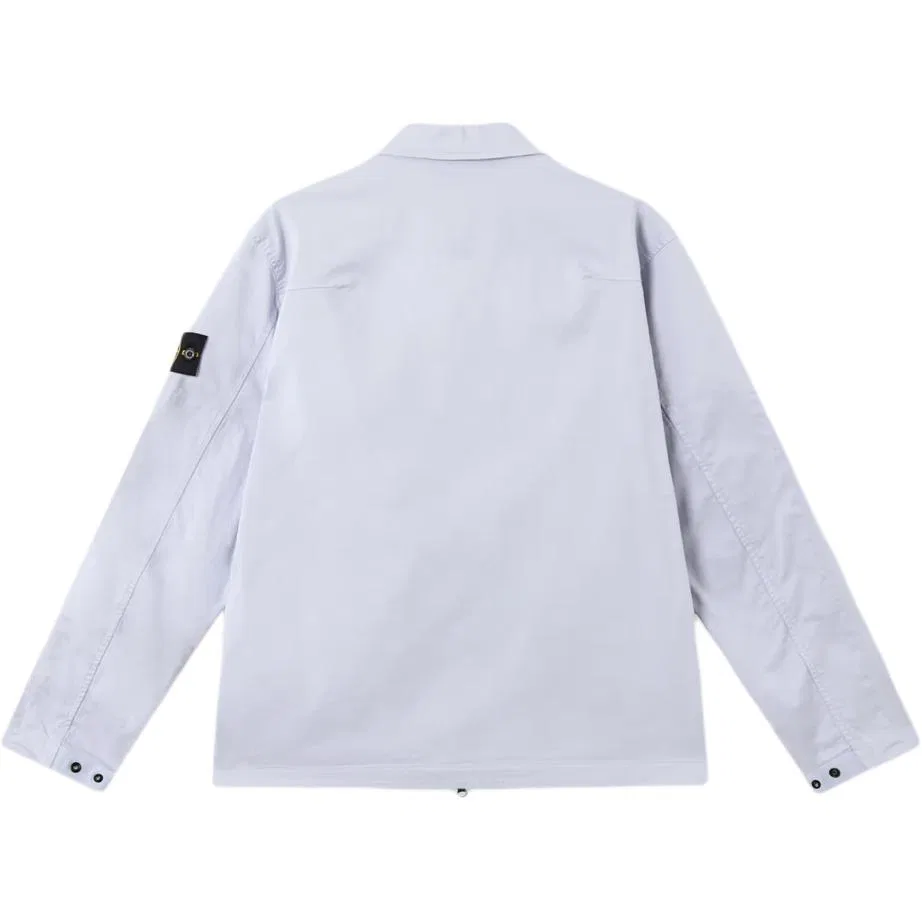 Рубашка-куртка из стрейч-хлопка Stone Island светло-фиолетовая — фото 3